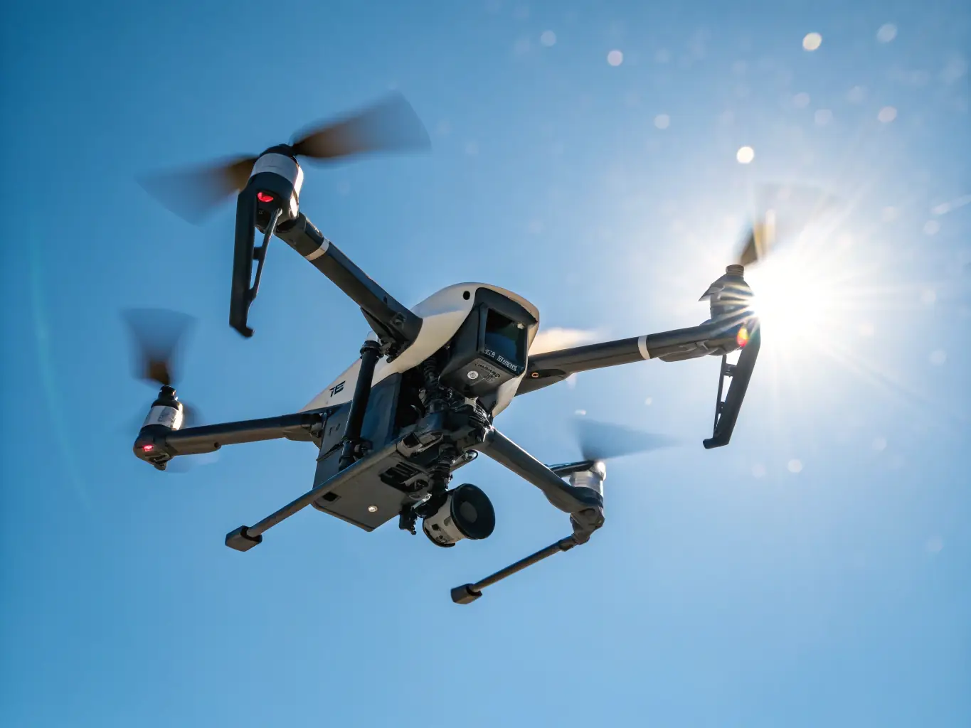 An image of a drone soaring through the sky, capturing the excitement of the drone competition.